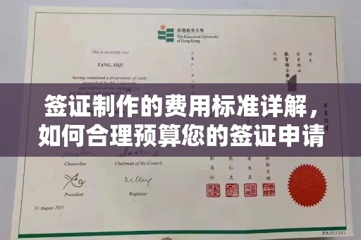 二道江签证制作的费用标准详解，如何合理预算您的签证申请成本
